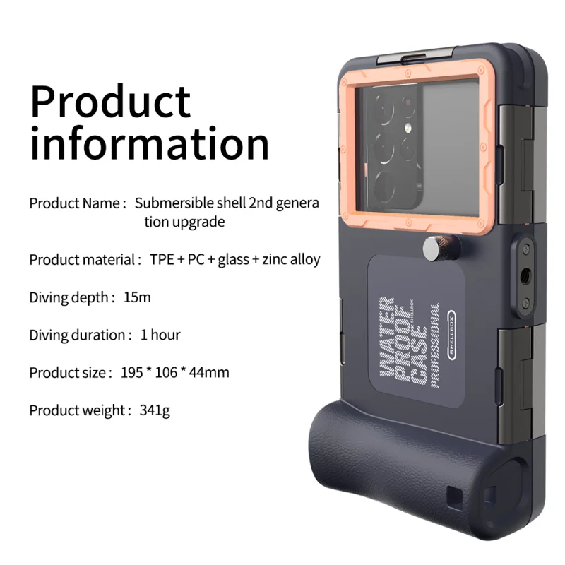 Professional Diving Phone Case For iPhone 15 14 13 12 Pro Max Underwater Taking Waterproof Cases Cover For SamsungS22 S23 Huawei