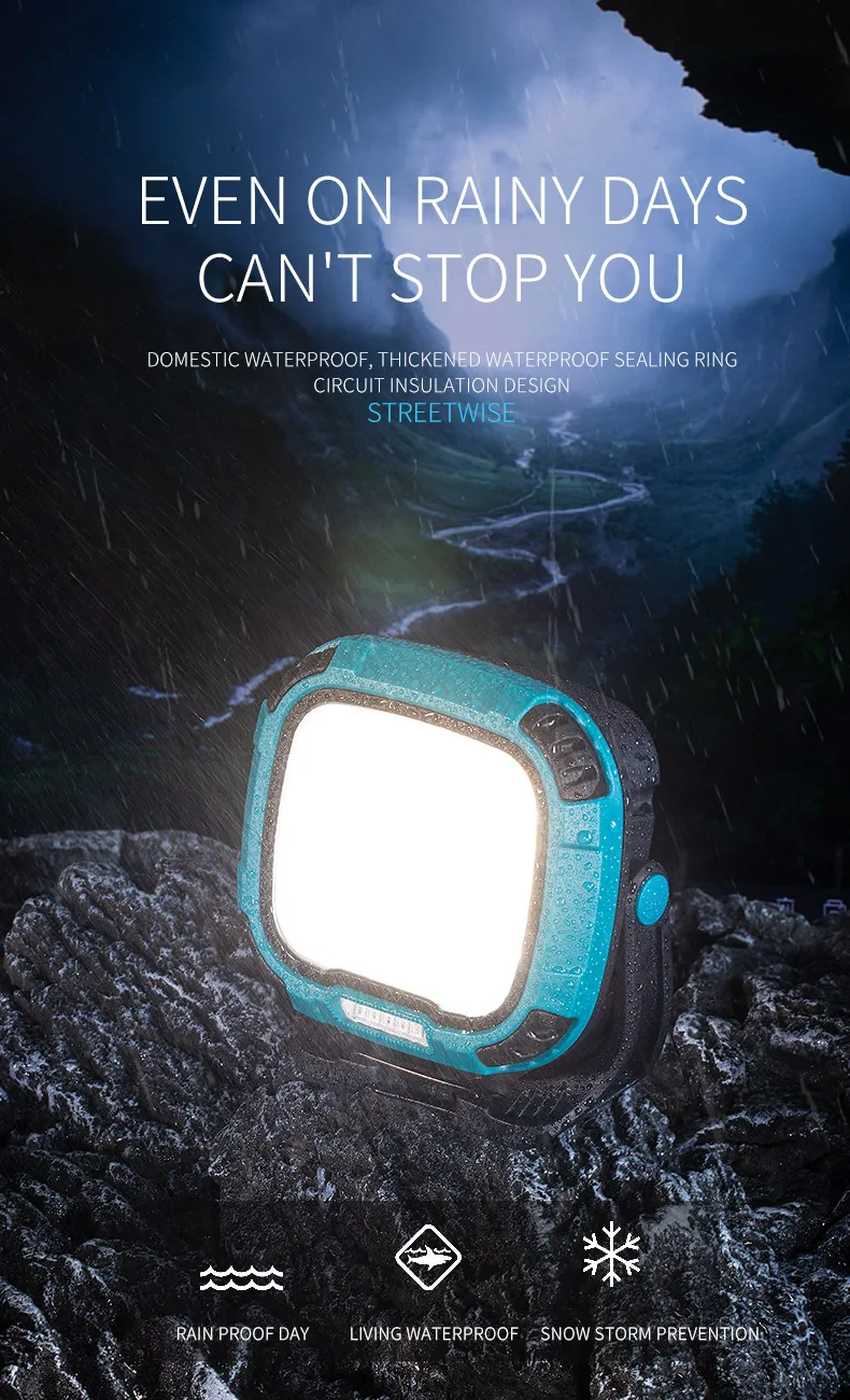 Strong Light COB Flashlight USB Rechargeable Torch Portable Outdoor Power Bank Camping Fishing Emergency Work Lamp With Hook