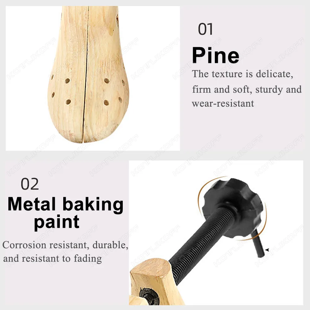Wooden Shoe Stretcher Shoes Tree Shaper Rack Pine Wood Shoe Tree Adjustable Flats Pumps Boots Expander Trees For Man Women