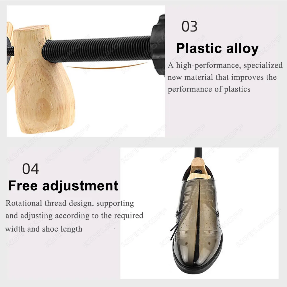 Wooden Shoe Stretcher Shoes Tree Shaper Rack Pine Wood Shoe Tree Adjustable Flats Pumps Boots Expander Trees For Man Women