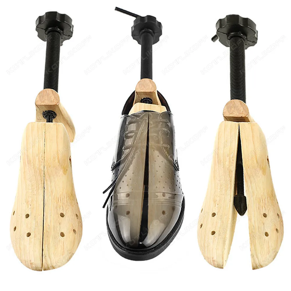 Wooden Shoe Stretcher Shoes Tree Shaper Rack Pine Wood Shoe Tree Adjustable Flats Pumps Boots Expander Trees For Man Women