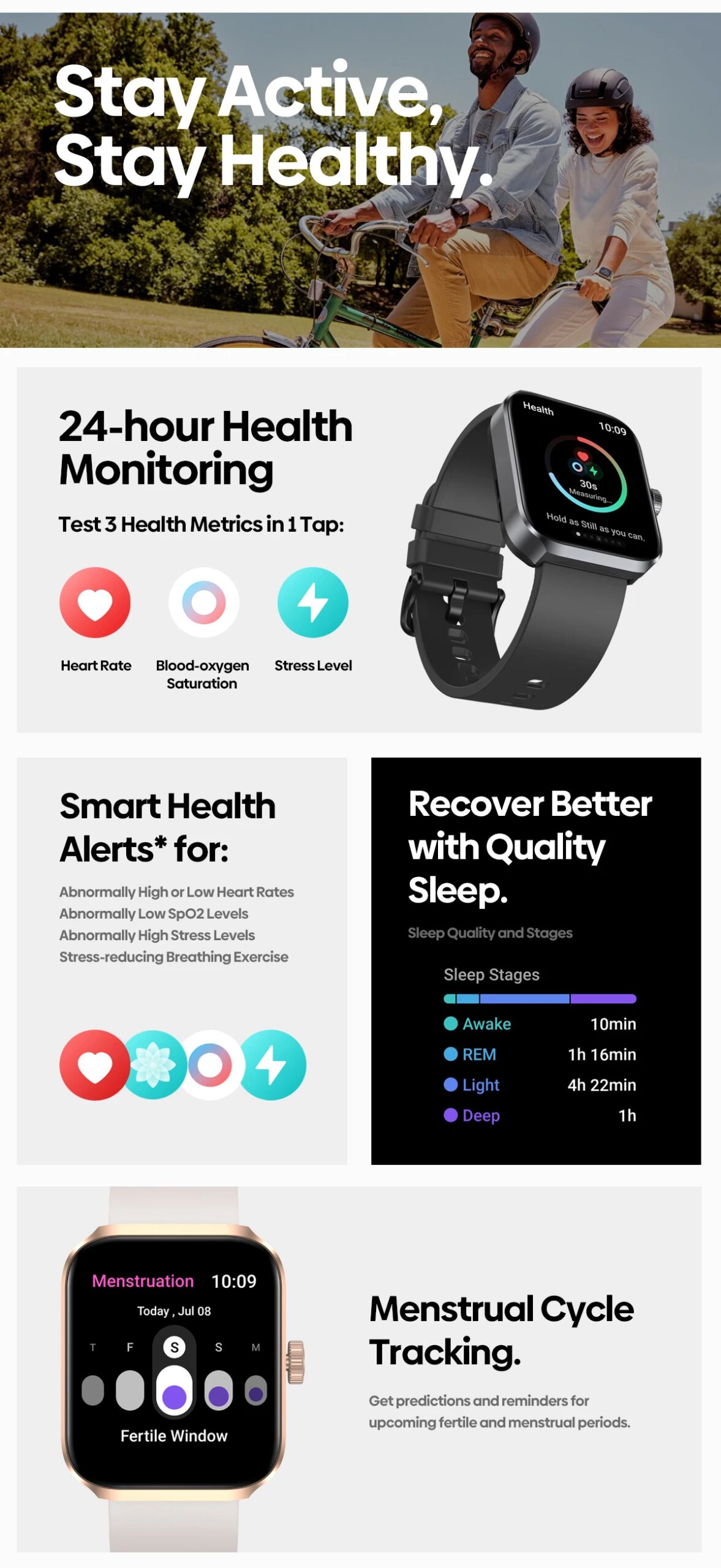 New Zeblaze Beyond 3 Plus GPS Smart Watch 1.78'' AMOLED Display Built-in Amazon Alexa Make/Receive Phone Calls 3ATM Smartwatch