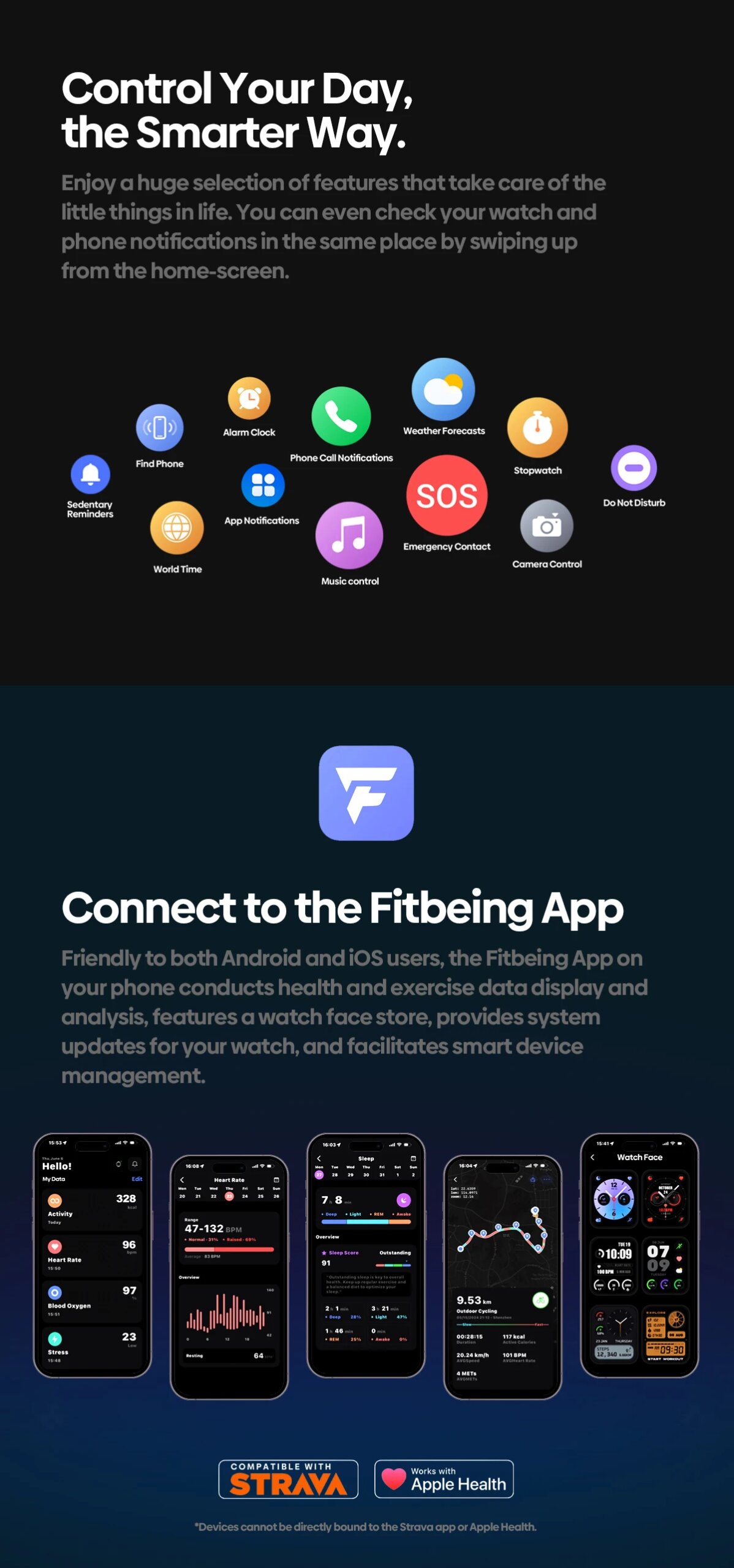 New Zeblaze Beyond 3 Plus GPS Smart Watch 1.78'' AMOLED Display Built-in Amazon Alexa Make/Receive Phone Calls 3ATM Smartwatch