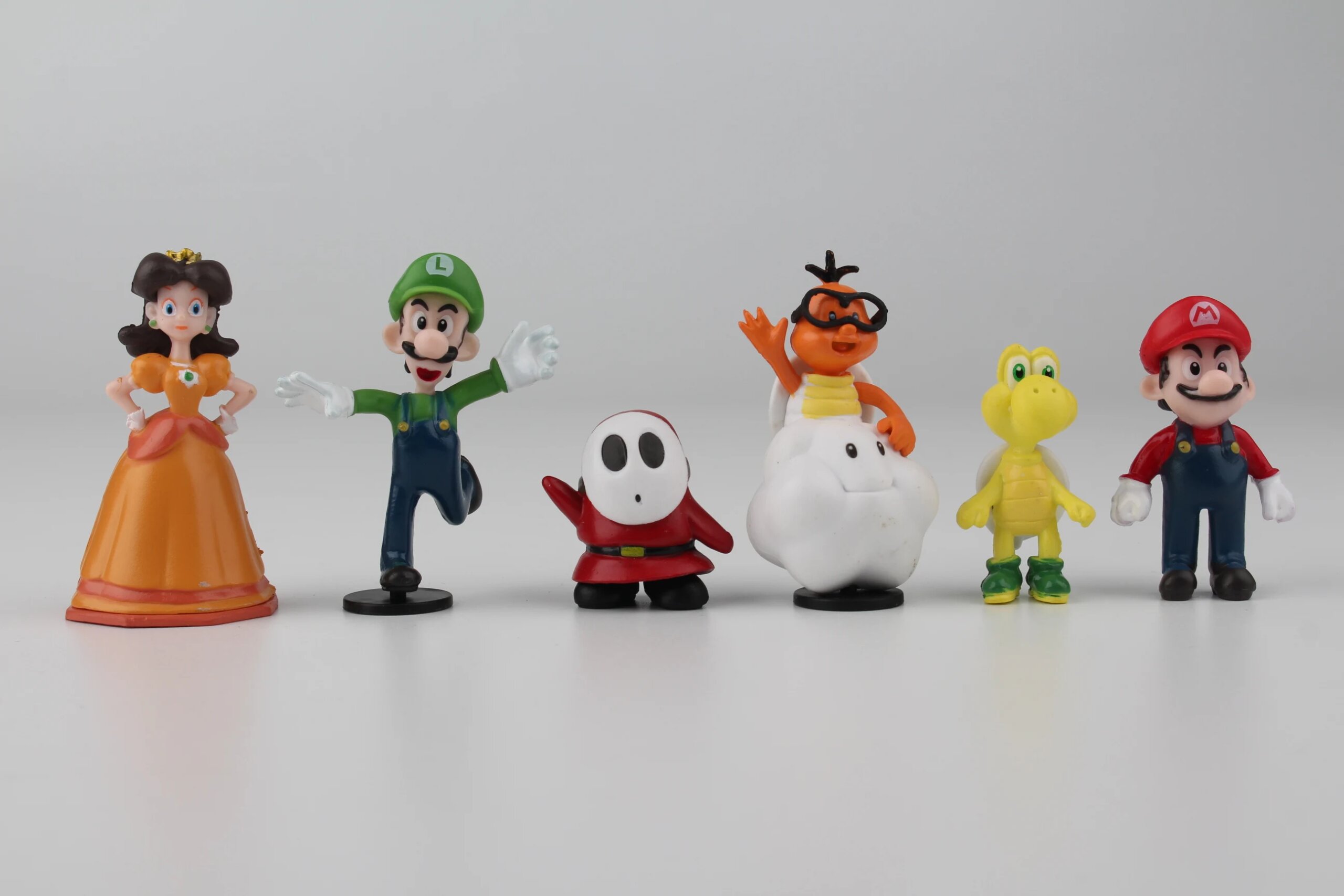 Super Mario Bros PVC Action Figure Toys Dolls Model Set Luigi Yoshi Donkey Kong Mushroom for kids birthday gifts