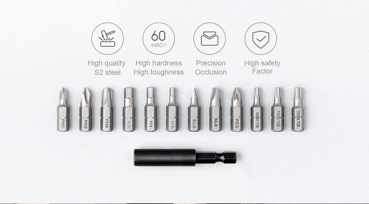 Mijia Electric Screwdriver 3.6V 5N.M Torque Electric Screwdriver Household With 12Pcs S2 Screw Bits Xiaomi Mi Home Drill Tools