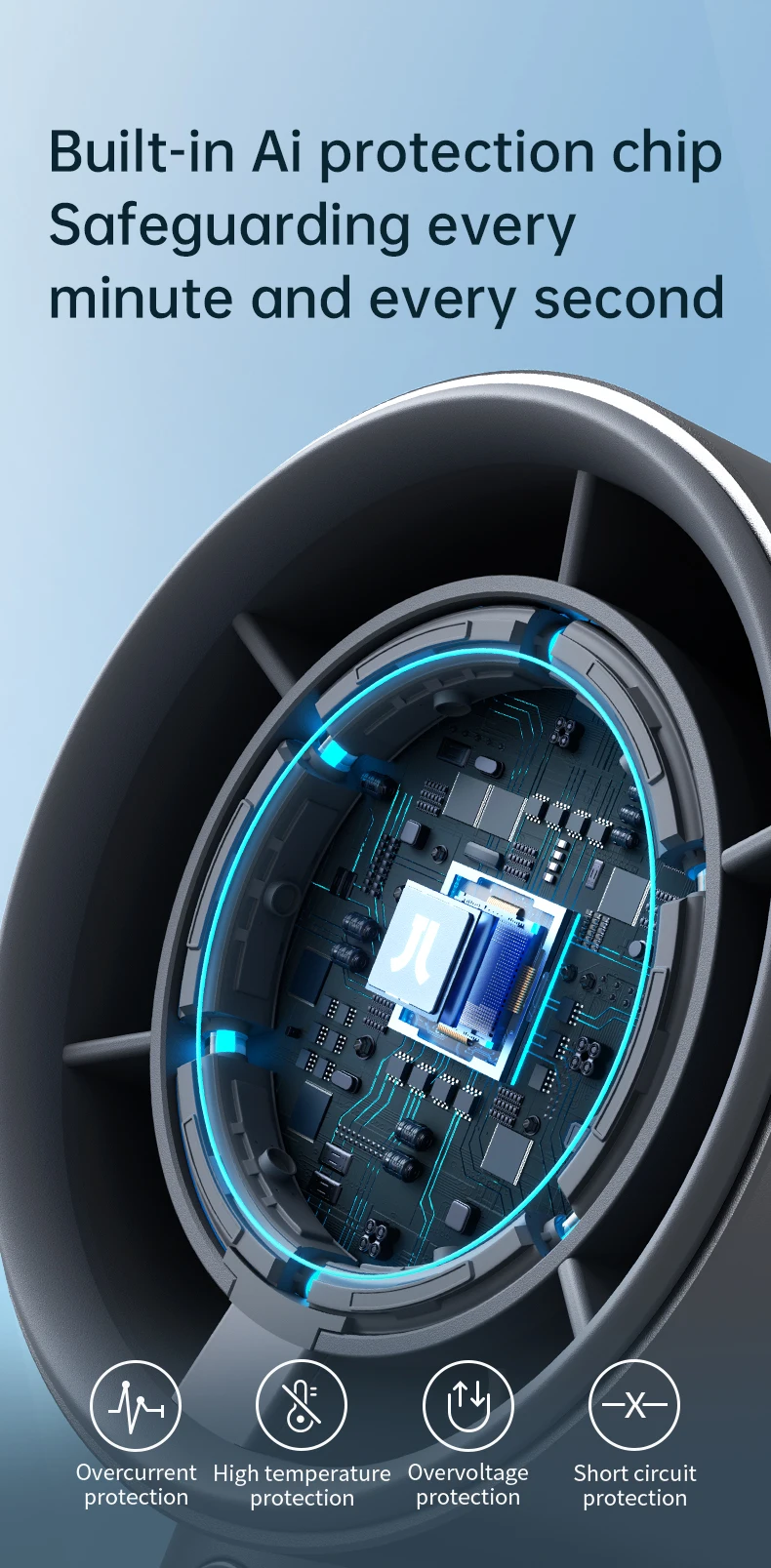 JISULIFE Mini Portable Hand Fan, 100 Wind Speeds, 5000mAh USB Battery Rechargeable, LED Digital Display, Travel,Camping,Outdoor