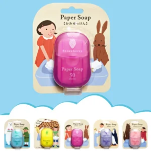 50 יחידות נייר סבון נייד – לשימוש חד פעמי ונוח